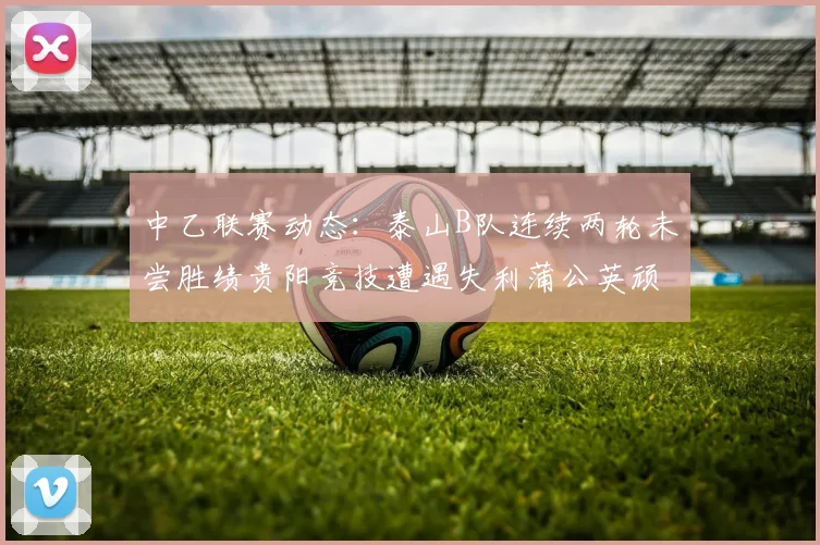 中乙联赛动态：泰山B队连续两轮未尝胜绩贵阳竞技遭遇失利蒲公英顽强战平